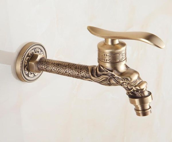 Grifo de lavandería anhelado de montaje en pared, grifos de agua largos de latón Vintage, grifo mezclador antiguo para baño y jardín, grifo mezclador 5605448