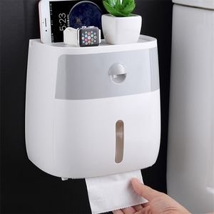 Wandmontage toiletpapier houder rolrol papier houder rek badkamer tissue doos waterdicht toiletpapier opbergdoos badkamer organizer T200425