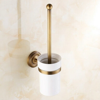 Wall Mounted Antique Brass Finished Bathroom Accessories Toilet Brush Holders WC55