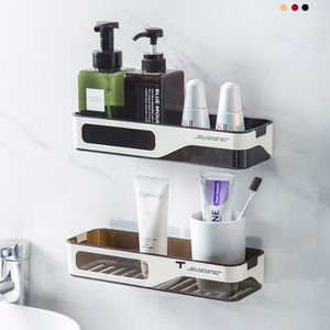 Muur gemonteerde badkamer plank shampoo douche organizer punch-vrije badkamer planken opslagrek afvoerhouder huishoudelijke artikelen