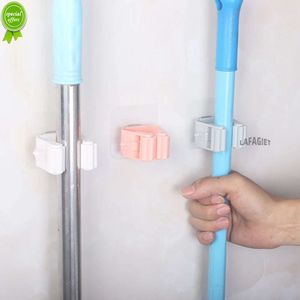 Wandmontage Mop Organizer Houder Bezemhanger Opbergrek Badkamer Zuig Ophangende Pijphaken Clips Vastklemmen Naadloos Moprek