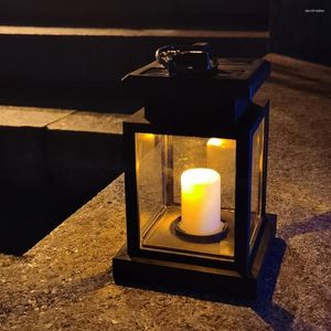 Wandgemonteerde zonne-verlichting Windlamp Vintage waterdicht led-kaarslicht voor binnen- en buitendecoratie