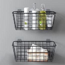 Étagère murale salle de bain cuisine panier suspendu maison douche étagère de rangement toilette coin organisateur shampooing étagère sans perceuse 240220