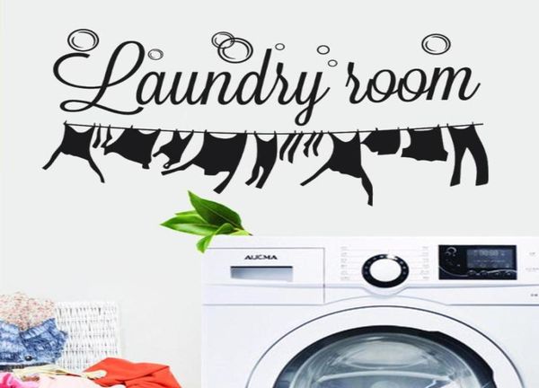 Autocollant mural Laundry Salle Home Decal chambre à coucher art mural décoration autocollants muursticker39212987222982