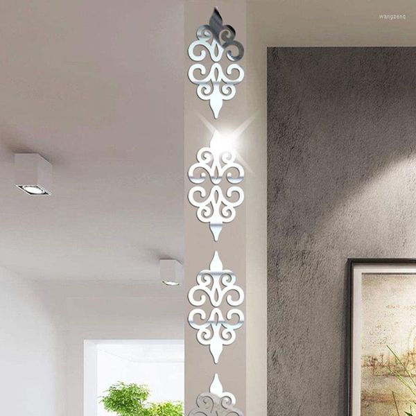 Stickers muraux 10 pièces 3D miroir carré auto-adhésif carreaux décalcomanie mosaïque décoration de la maison salon porche décalcomanies