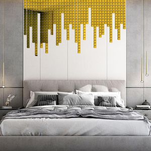 Muurstickers 100 stks Zelfklevende Acrylic Sticker Drie-Dimensionale Spiegel Mozaïek Decor Modern Abstract Home Office