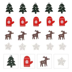 Muurstickers 100 stks Wood Chips Ornamenten voor Chrismas Tree Chic Home Xmas Party versieringen