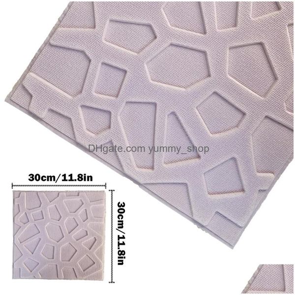 Pegatinas de pared 10 unids 3D Paneles adhesivos decorativos Decoración del dormitorio del hogar Papel tapiz impermeable Sala de estar Baño Niños Cocina TV 22042 Dhovh