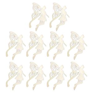 Stickers Muraux 10pcs Fée Bois Craft Plaques Beige Embryon Chips Peinture Pièces