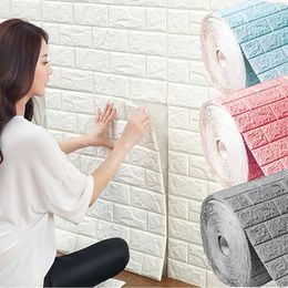 Muurstickers 110 stuks 70cm1m 3D baksteenpatroon sticker zelfklevend paneel waterdicht woonkamer behang huisdecoratie 231009