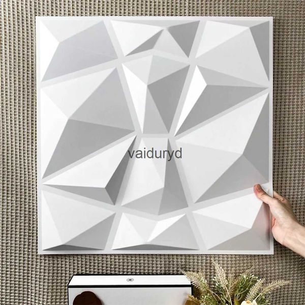 Autocollants muraux 12 pièces, panneau d'art Super 3D en PVC, carreaux de décoration imperméables, conception de diamant, bricolage pour la maison, 11.81 pouces Xvaiduryd