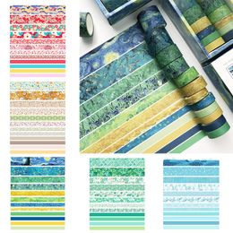 Wandstickers 12 Rolo/Set Pintura Fitas Washi Mascaramento Fita de Papel Diy Decorativa Adesivas Etiquetas Scrapbooking