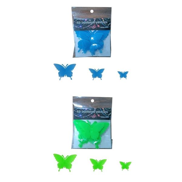 Autocollants muraux lumineux en forme de papillon, 12 pièces, décoration artistique pour la maison, brille dans la nuit, pour enfants, chambre à coucher