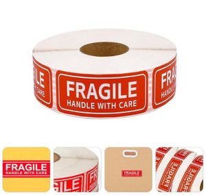 Autocollants muraux en papier Fragile, 150 pièces, emballage mobile, avertissement rouge h107838124