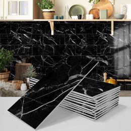 Adesivos de parede 16pcs adesivo grosso auto adesivo imitação de mármore telhas cerâmicas banheiro cozinha backsplash papel de parede à prova d'água 231010