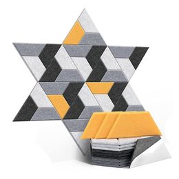 Muurstickers 18 Pack Akoestische Hexagon Zelfklevende Geluiddichte Geluiddichte Schuimpanelen Voor Home Office Studio 230614