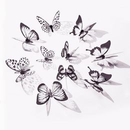 Muurstickers 18 stks 3D Butterfly AdeSivo Bruiloft Muraux Slaapkamer Esthetische Papel Party Pegatinas de Pared Home Decor Room