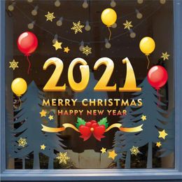 Autocollants muraux 1pc 2024 Happy Year Autocollant Englishwall Home Decoration Fashionable Durable Wallpaper étanche