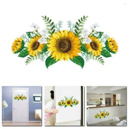 Pegatinas de pared 1 Uds., pegatina de girasol extraíble, calcomanías impermeables para cocina, pegatinas de pared para habitación de niños, sala de estar, dormitorio, decoración del hogar