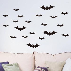 Autocollants muraux chauve-souris, 20 pièces, décoration de la maison, pour chambre d'enfant, salon, porche, sparadrap artistiques, bâton pelable imperméable, papier peint vinyle