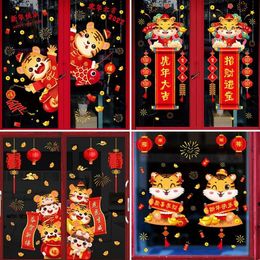 Muurstickers 2022 Chinees Jaar Decoraties Tijger Home Decor Cartoon Hangende Banner Feestelijke Verfraaiing Decoratief2293