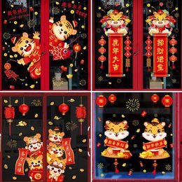 Muurstickers 2022 Chinees Jaar Decoraties Tijger Home Decor Cartoon Hangende Banner Feestelijke Verfraaiing Decoratief264W