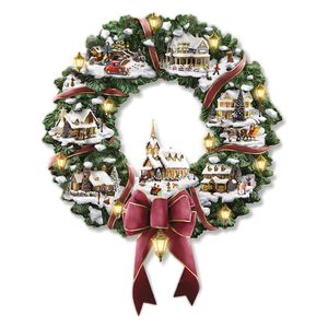 Muurstickers 2022 jaar op Windows Merry Christmas Krans Decoraties Woonkamer Glazen Deurvenster