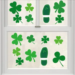 Autocollants muraux 2024 Ensemble de la fenêtre de la Saint-Patrick's Fender Irish Holiday Decoration Nuevo Estilo de Etiqueta