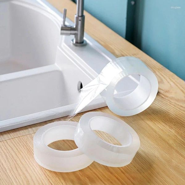 Pegatinas de pared 2024, pegatina de línea de esquina de pared, cinta de cocina impermeable de PVC de cerámica, accesorios de baño, autoadhesivo transparente