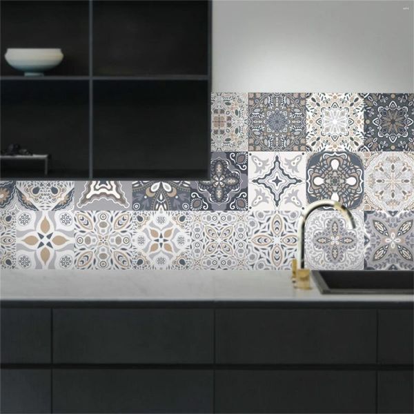 Muurstickers 20st Vintage zelfklevende waterdichte tegel Terrazzo keuken voor badkamer thuissticker #T2P