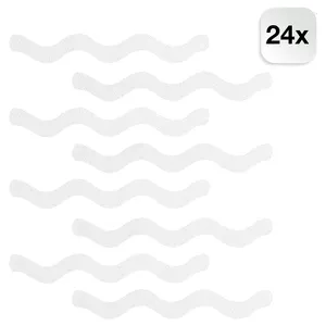 Pegatinas de pared 24 piezas almohadillas antideslizas para bañera / ducha transparente y no deslizante autoadhesivo