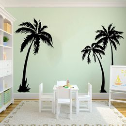 Wandstickers 3 sets van 150 cm brede palmboom zomerstrand behang woonkamer woonkamer palmboom zomer planten muur sticker slaapkamer vinyl 230403