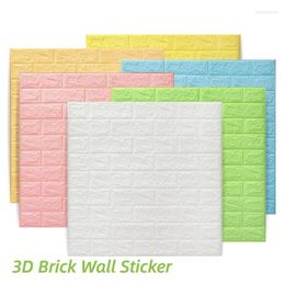 Stickers muraux 3D brique autocollant papier peint imperméable à l'eau et panneaux de bâton chambre étanche à l'humidité bricolage auto-adhésif décoration de la maison goutte DHT8O