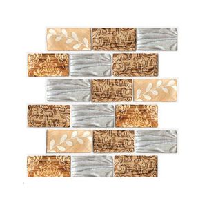 Pegatinas de pared 3D, papel tapiz de ladrillo autoadhesivo, azulejos de mosaico adhesivo, pegatina de espuma impermeable, techo de cocina, techo, habitación de baño de Pvc