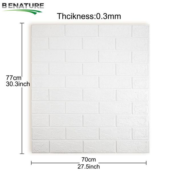 Pegatinas de pared autoadhesivas de 3mm, papel decorativo para el hogar, sala de estar, dormitorio y pegatina de ladrillo para niños, 12 Uds. 230227