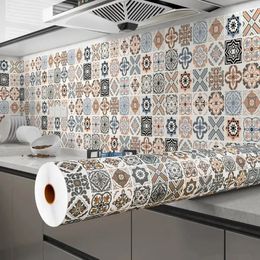 Muurstickers 40 cm oliebestendig keukenmeubilair zelfklevend papel de parede badkamertegel 3D waterdicht vinyl kastbehang 231023