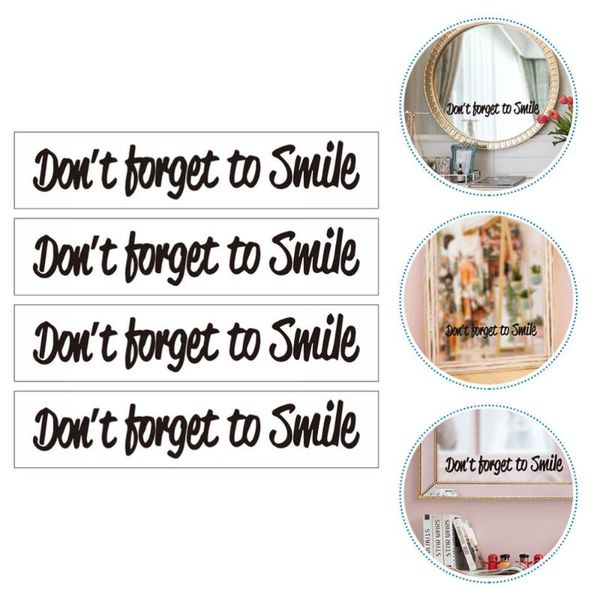 Stickers Muraux 4Pcs Autocollant Miroir Autocollant Décoratif Simple Décalque Décor À La Maison Noir