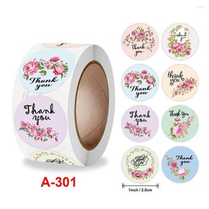 Muurstickers 500 stks 1 inch bedankt round seal label briefpapier bruiloft verjaardagsfeestje decoratie handgemaakt kerstcadeau