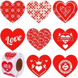 Wandstickers 500 stks hartvorm labels sticker cadeau verzegeling ambachtelijke tags plakboekfeest bruiloft valentijnsdag briefpapier