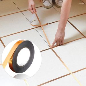 Muurstickers 50m x 0.5cm Waterdicht Goud Zilver DIY Koperfolie Strip Home Decor Kloof Afdichtingstape Sticker vloer Naad