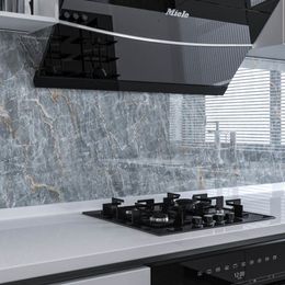 Stickers muraux 60 cm 1 m imitation marbre motif carrelage autocollants étanche armoire rénovation cuisine haute température résistant à l'huile 230921