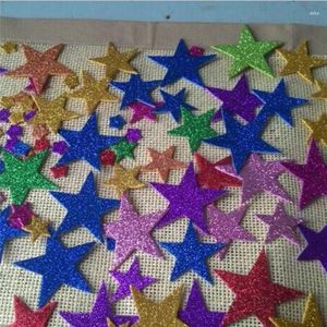 Pegatinas de pared 60pcs/paquete mezcla color brillo espuma pegatina estrella álbum de recortes bricolaje de kindergarten artesan