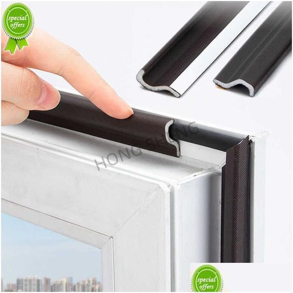 Pegatinas de pared 6M Cinta de sellado de ventana abatible Espuma acústica insonorizada Tipo S para tira meteorológica Relleno de huecos de puerta Artefacto reductor de ruido DHCND