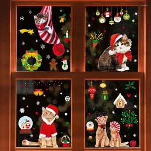 Wandstickers 9 % Recyclebaar kerstglas No Residu PVC Shop Showcase Elektrostatisch voor Home