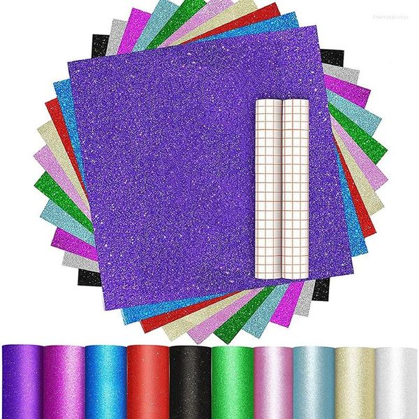 Pegatinas de pared Paquete de 12 hojas adhesivas (10 vinilos de colores surtidos 2 transferencias) para letreros de manualidades Letras de álbumes de recortes
