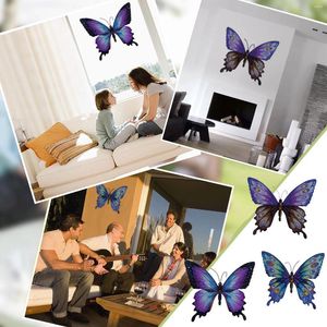 Muurstickers antieke decoratie metalen vlinderframe hangende kunst binnendecoratie DIY Mariposas koelkastkamer