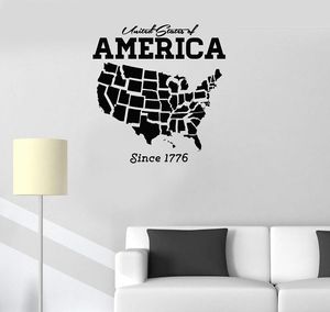 Wall Stickers Applique American Map Decoratief huis woonkamer Fashion Decoration DT06Wallwall
