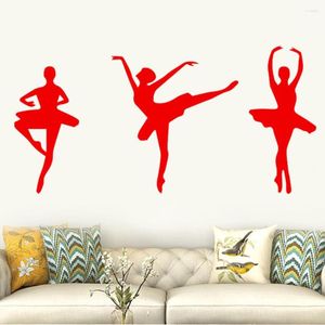 Wall Stickers Art Dancing Girl Sticker PVC Moderne mode Wallsticker Room Decoratie Accessoires voor Living Decor