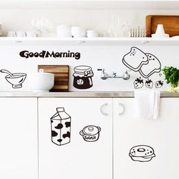 Stickers muraux Art Design 2023 vente environnement amovible décor à la maison cuisine lait petit déjeuner autocollant pour ou salle à manger