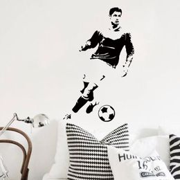 Stickers muraux Art Design décoration de la maison joueur de Football Ronaldo autocollant amovible maison décor Football Cristiano décalcomanies dans la chambre